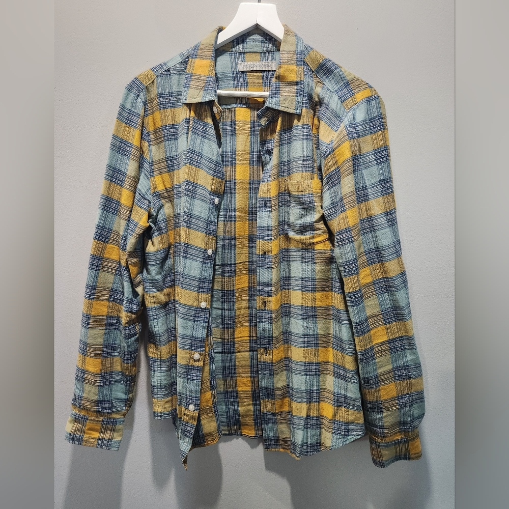 Outerknown Highline Shirt - Saffron Encinitas Plaid